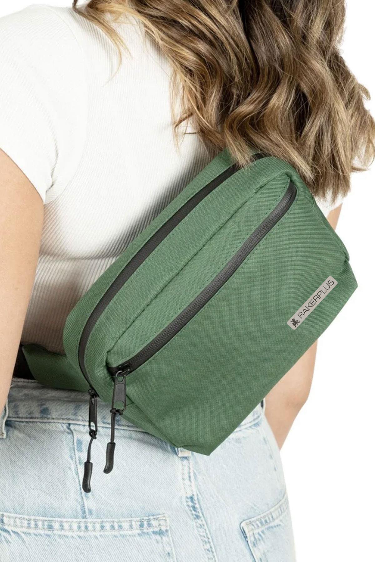 Rakerplus Yeşil Unisex Minimal 21x15x5 cm Bel ve Göğüs Çantası RC-0001-Y