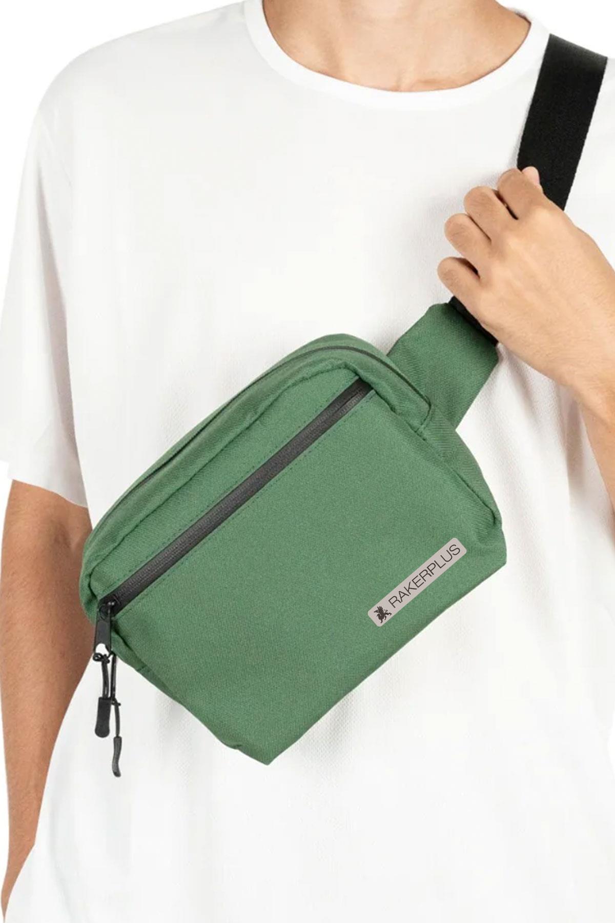 Rakerplus Yeşil Unisex Minimal 21x15x5 cm Bel ve Göğüs Çantası RC-0001-Y