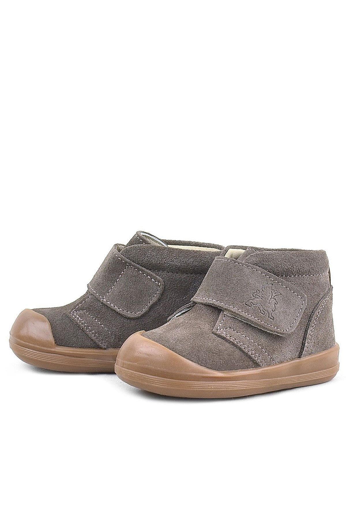 Rakerplus Yoohoo Hakiki Deri Kum Rengi Cırtlı Unisex Bebek Bot R400-KM.19