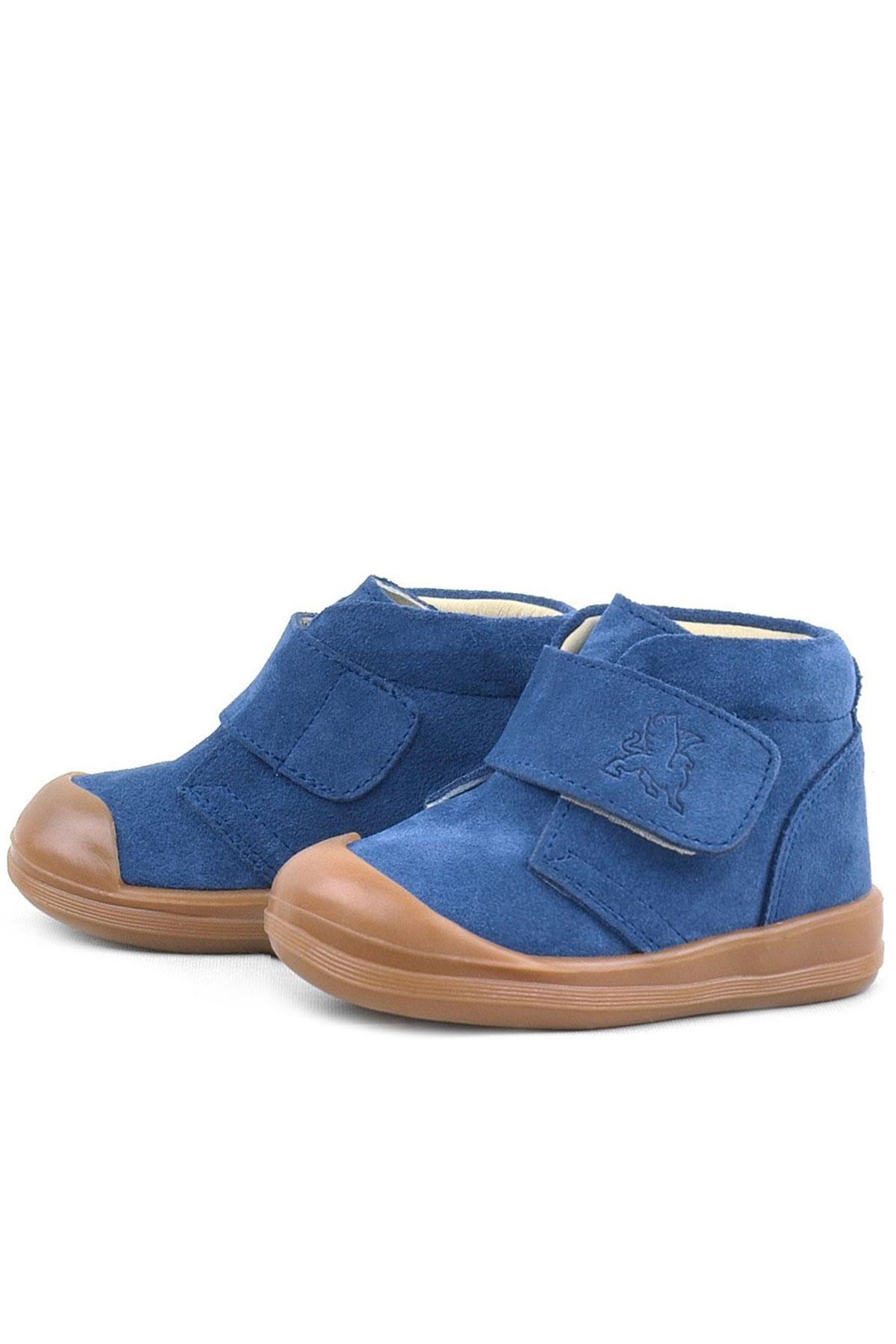 Rakerplus Yoohoo Genuine Leather Navy Blue Unisex Baby Boots R400-L.19