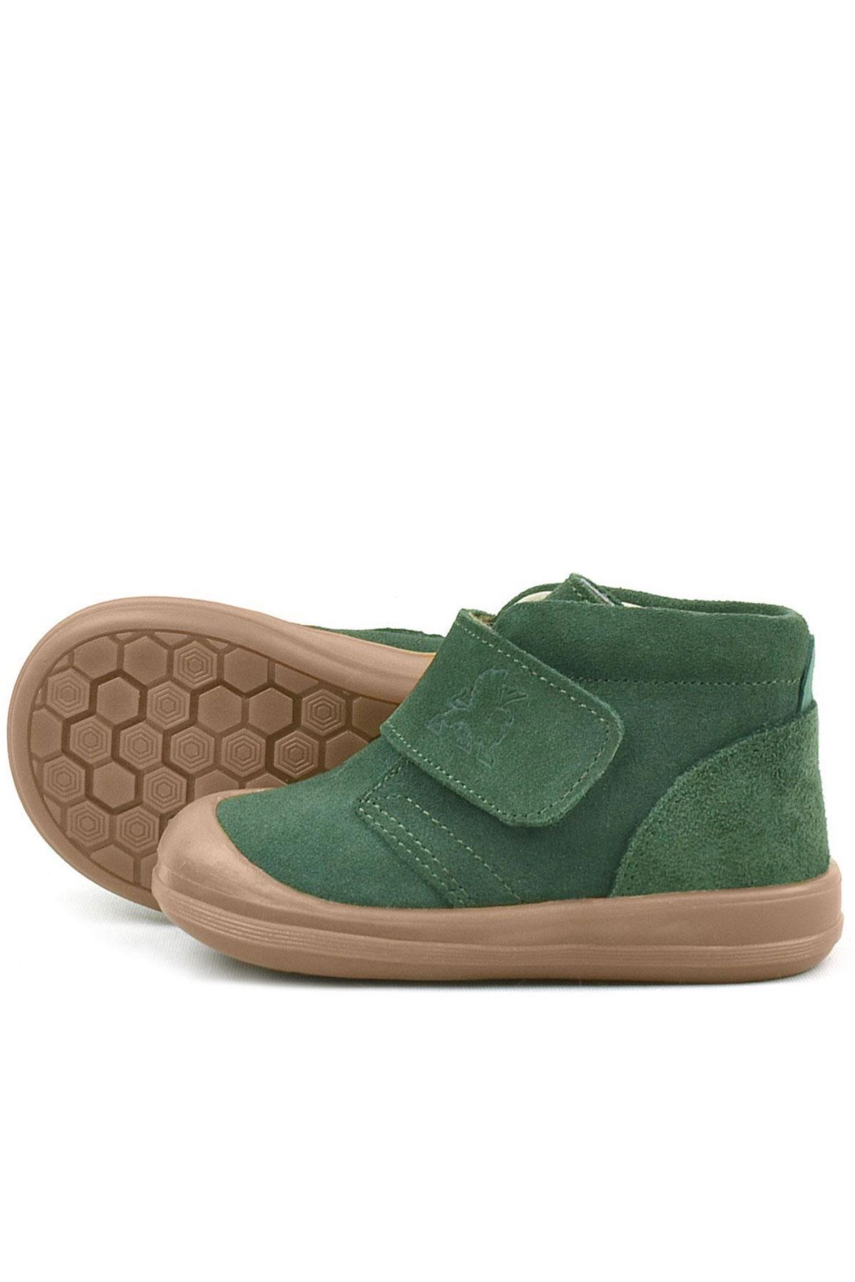 Rakerplus Yoohoo Hakiki Deri Yeşil Cırtlı Unisex Bebek Bot R400-Y.19