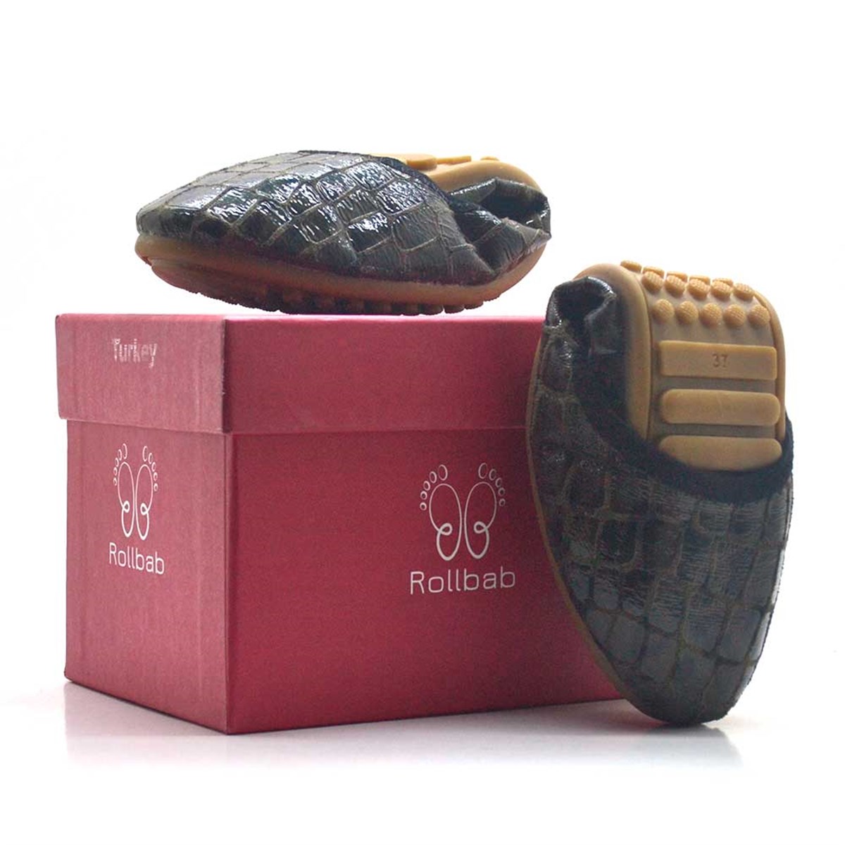 Kadın katlanabilir yeşil babet