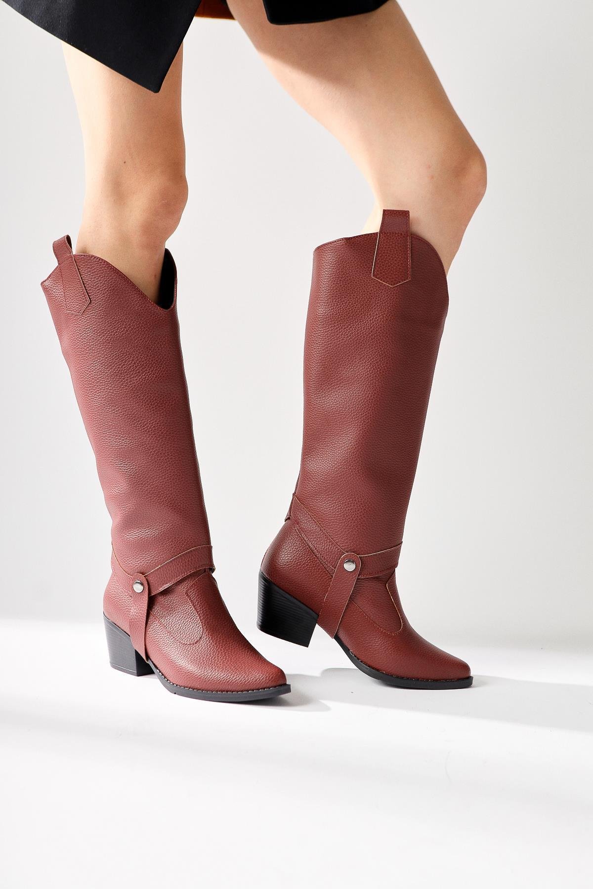 Singa Bordo Çıkaralabilir Konçlu Çizme-Bot