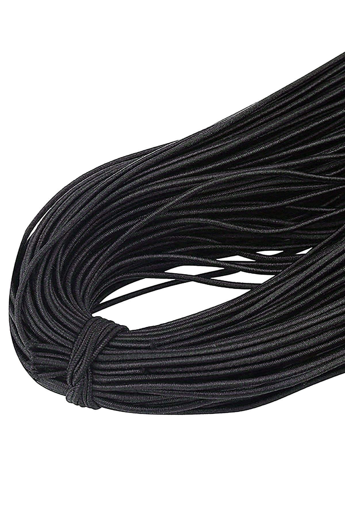 Siyah 5 Metre 2 mm Yuvarlak Lastik B-0110-S