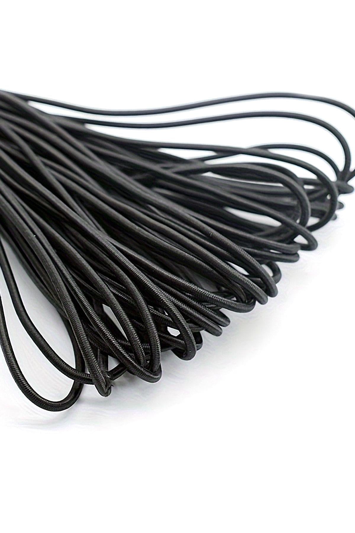 Siyah 5 Metre 2 mm Yuvarlak Lastik B-0110-S