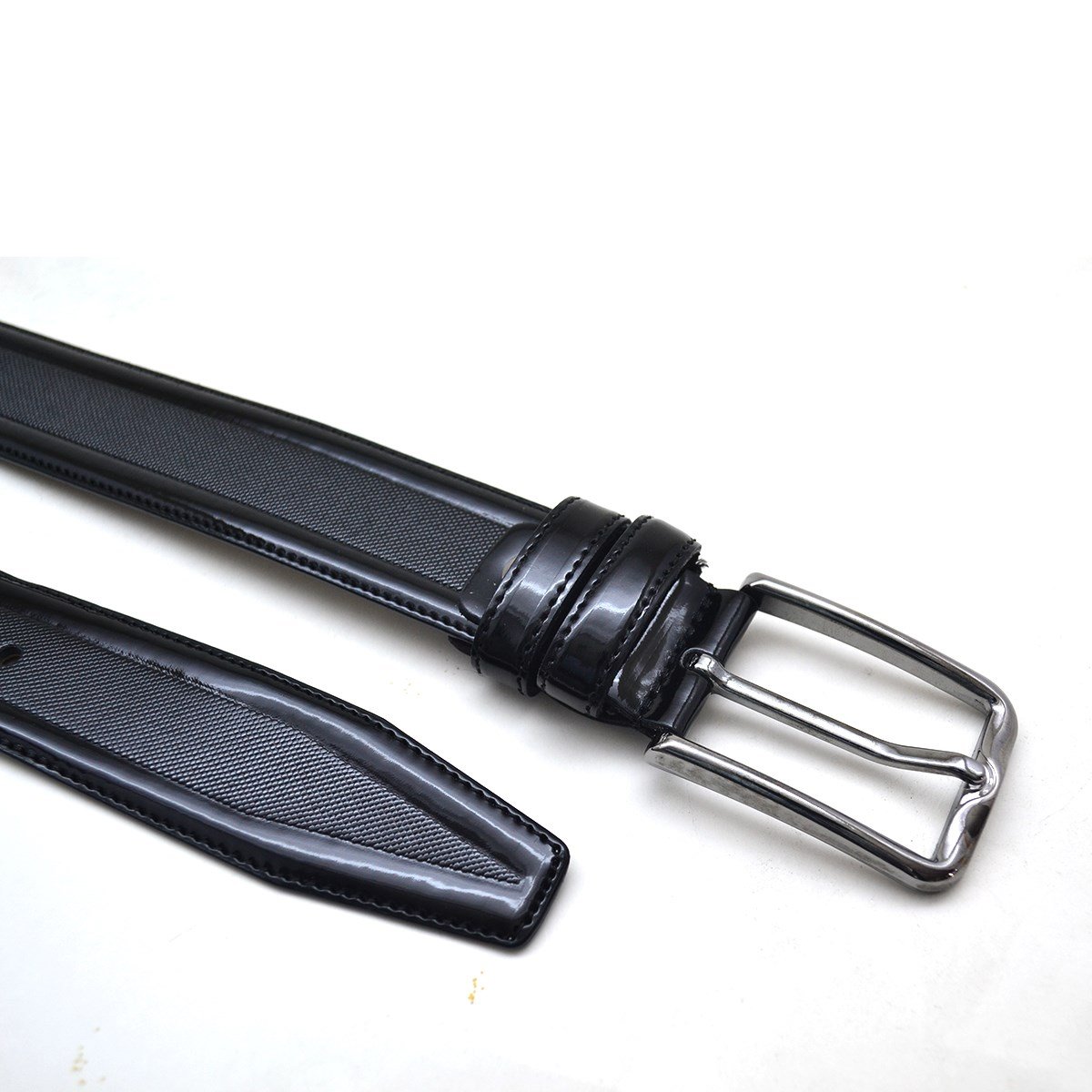 Siyah Rugan 3,5 cm Klasik Erkek Kemer