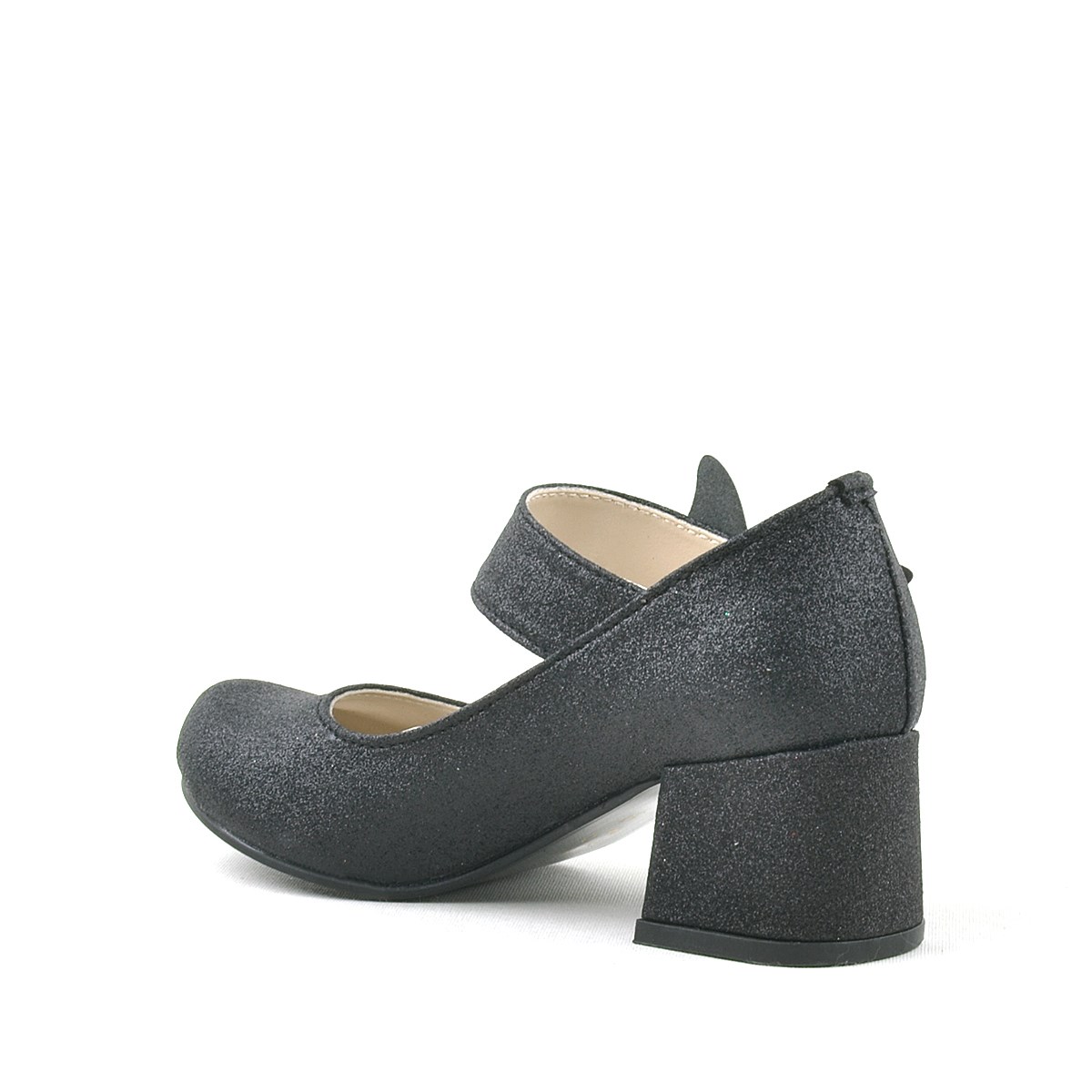 Winx Siyah Işıltılı Kelebekli Kız Çocuk Topuklu Ayakkabı