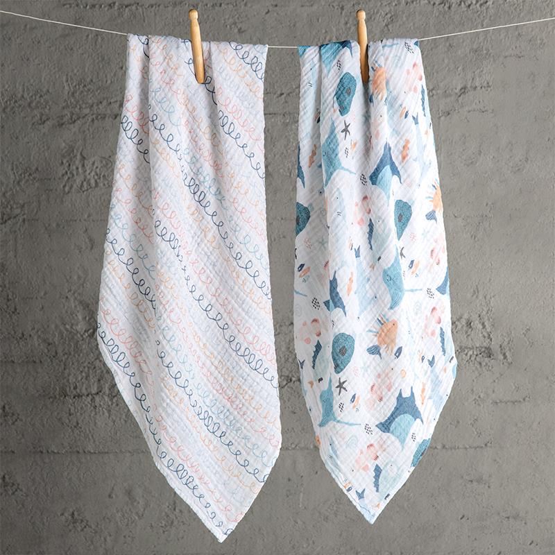 2 li Muslin Battaniye - Atlantico - 90x90