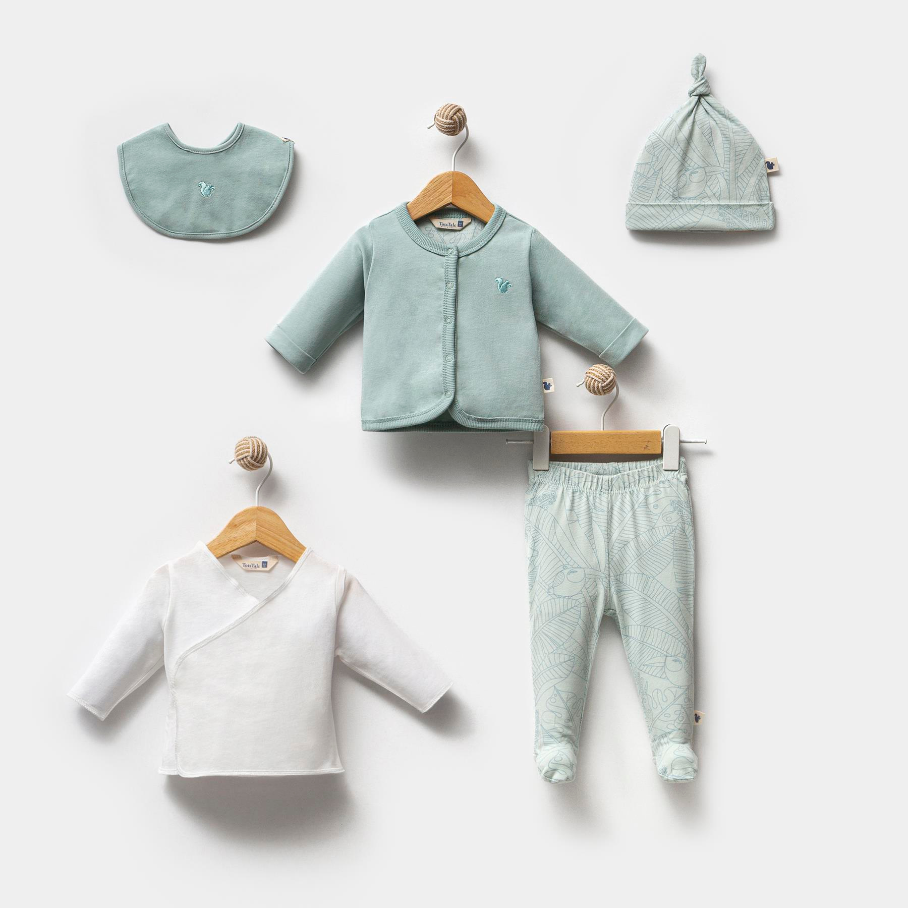 5'li Yenidoğan Seti / Tropical Cutie / Yeşil