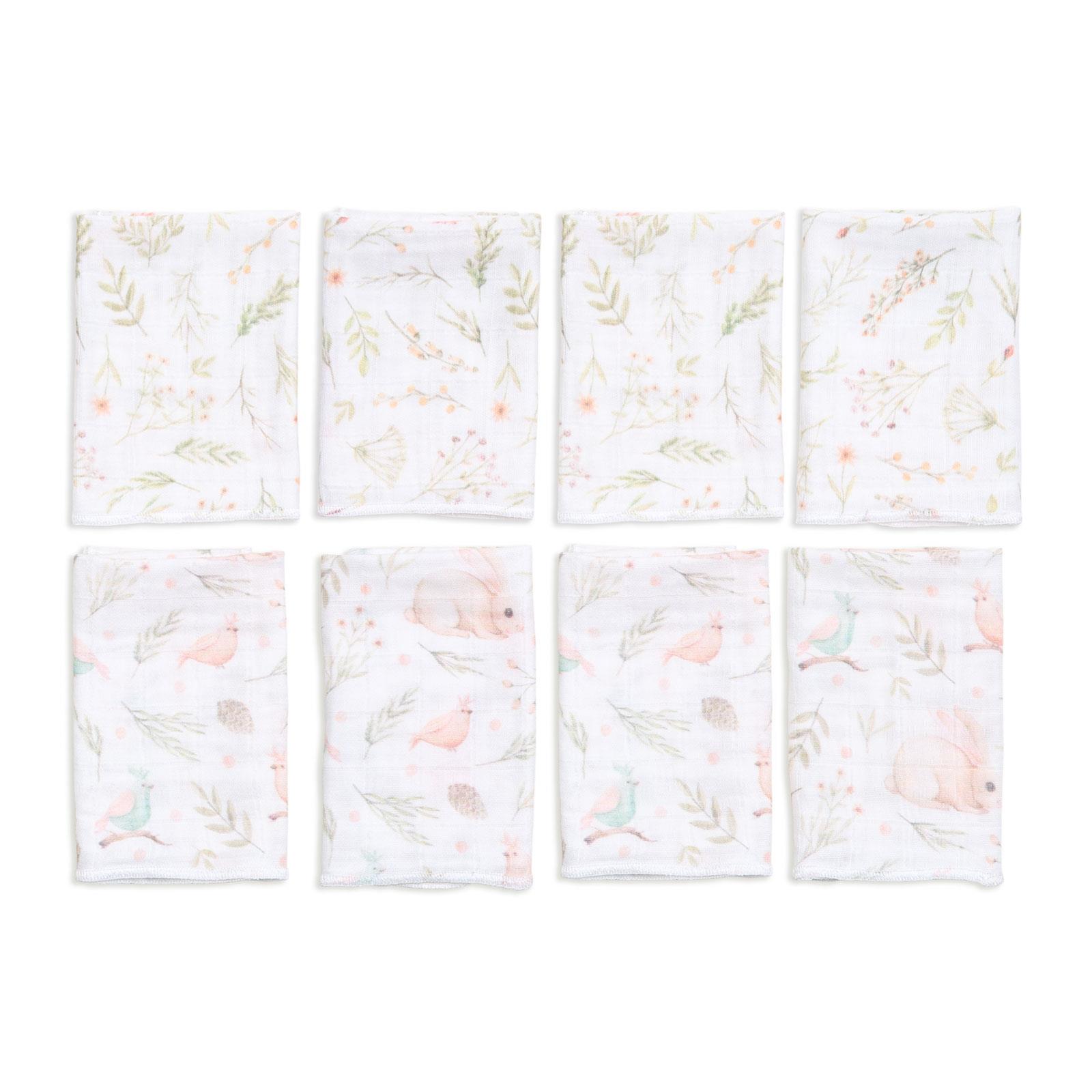 8'li Muslin Ağız Bezi - Garden Yeşil - 30 x 30 Cm