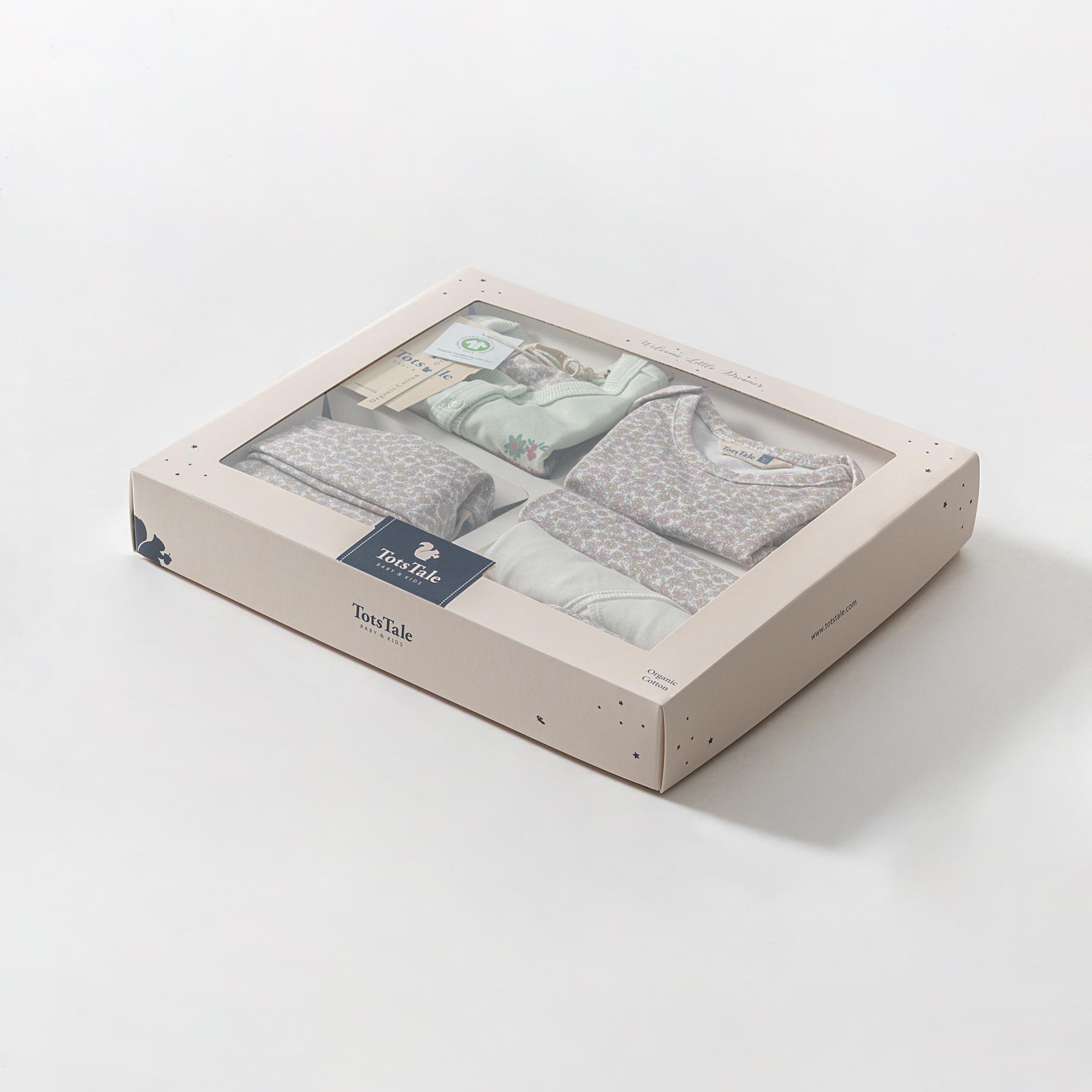 8'li Yenidoğan Seti / Fall Floral / Yeşil