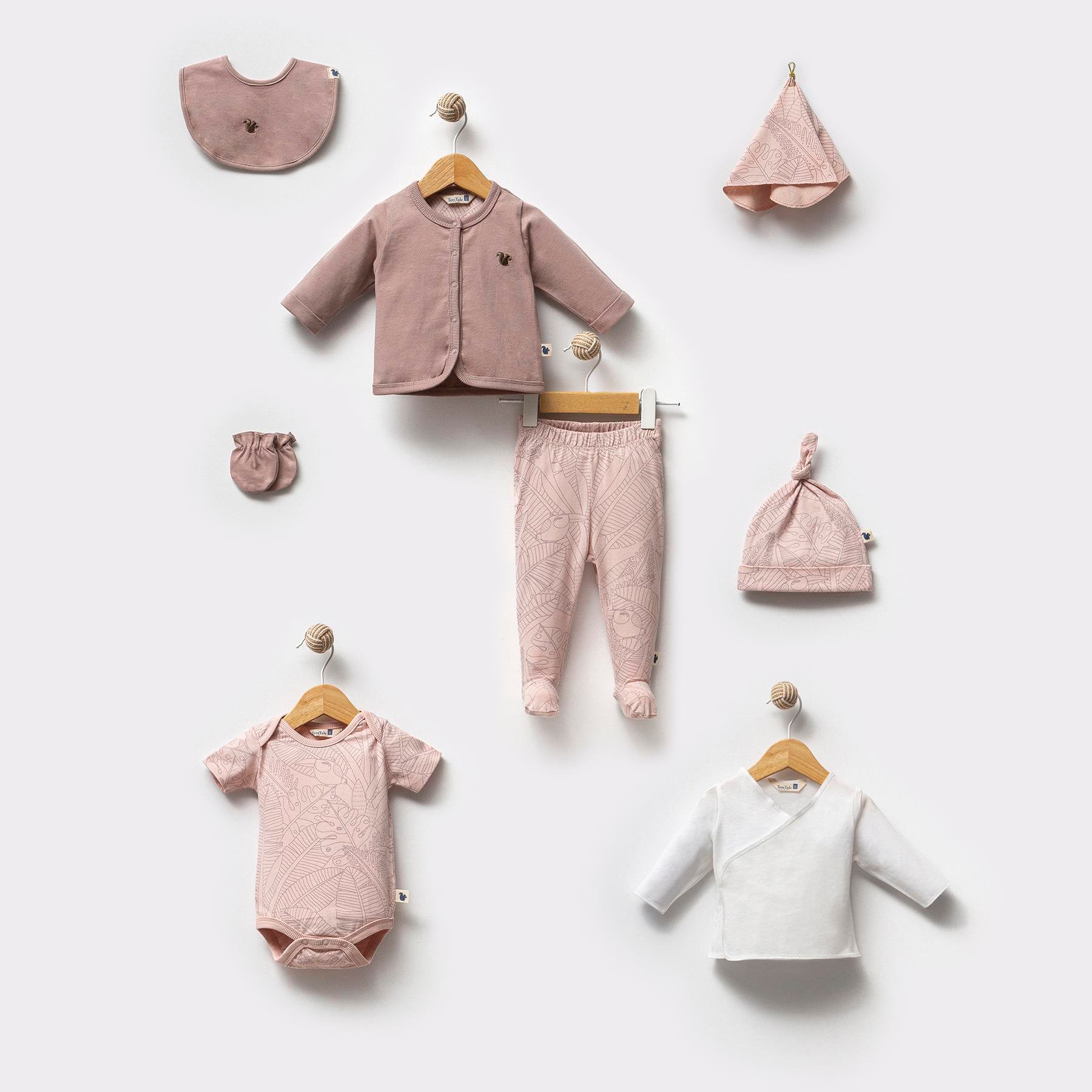 8'li Yenidoğan Seti / Tropical Cutie / Pembe