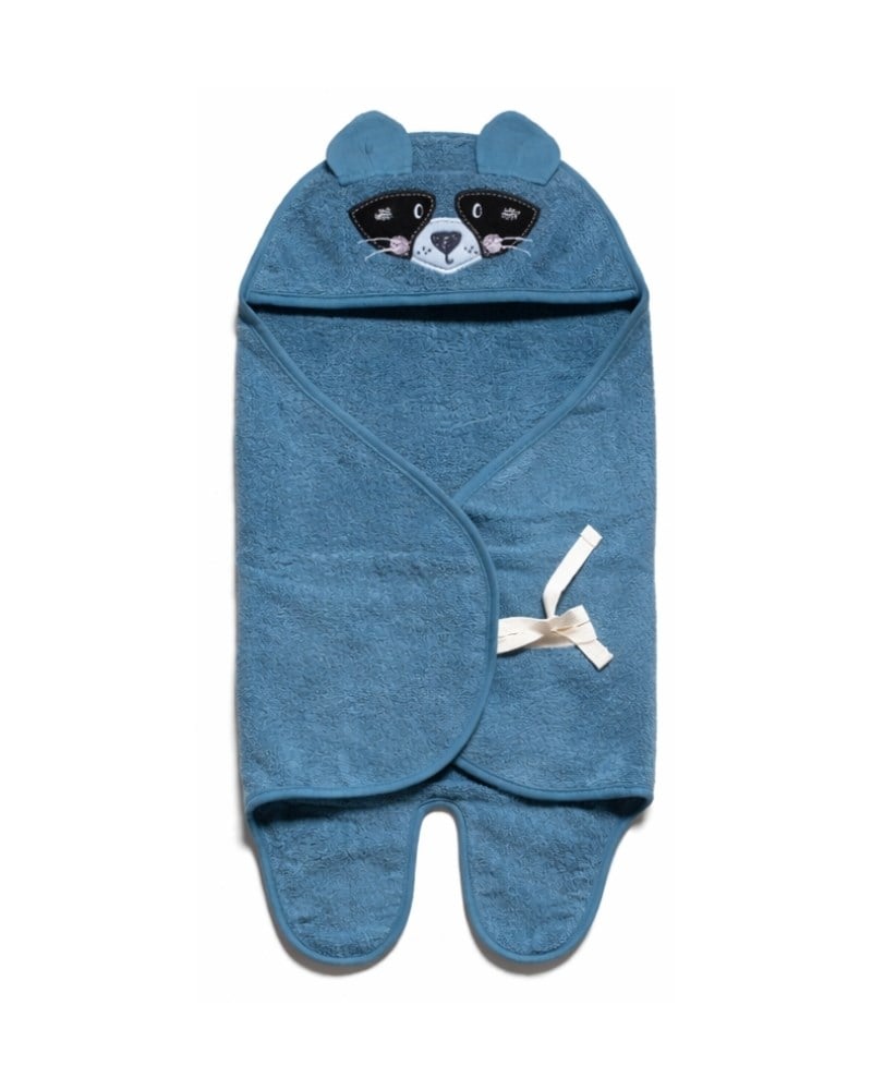 Bebek Kundağı Havlu Bath Time Mavi 70 cm