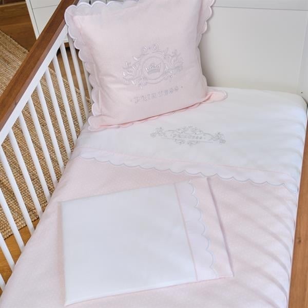 Bebek Nevresim Takımı 4'lü Princess Pembe 100 x 150 cm