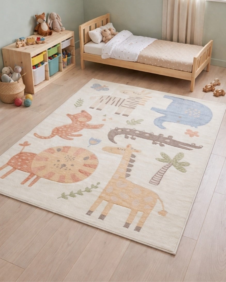 Bebek ve Çocuk Odası Halı Amazon Krem 120 x 180 cm