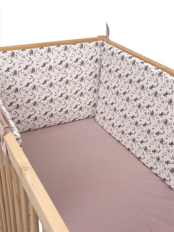 Bebek Yatağı Kenar Koruması Kısa Wildflower Lavanta 60/70 cm
