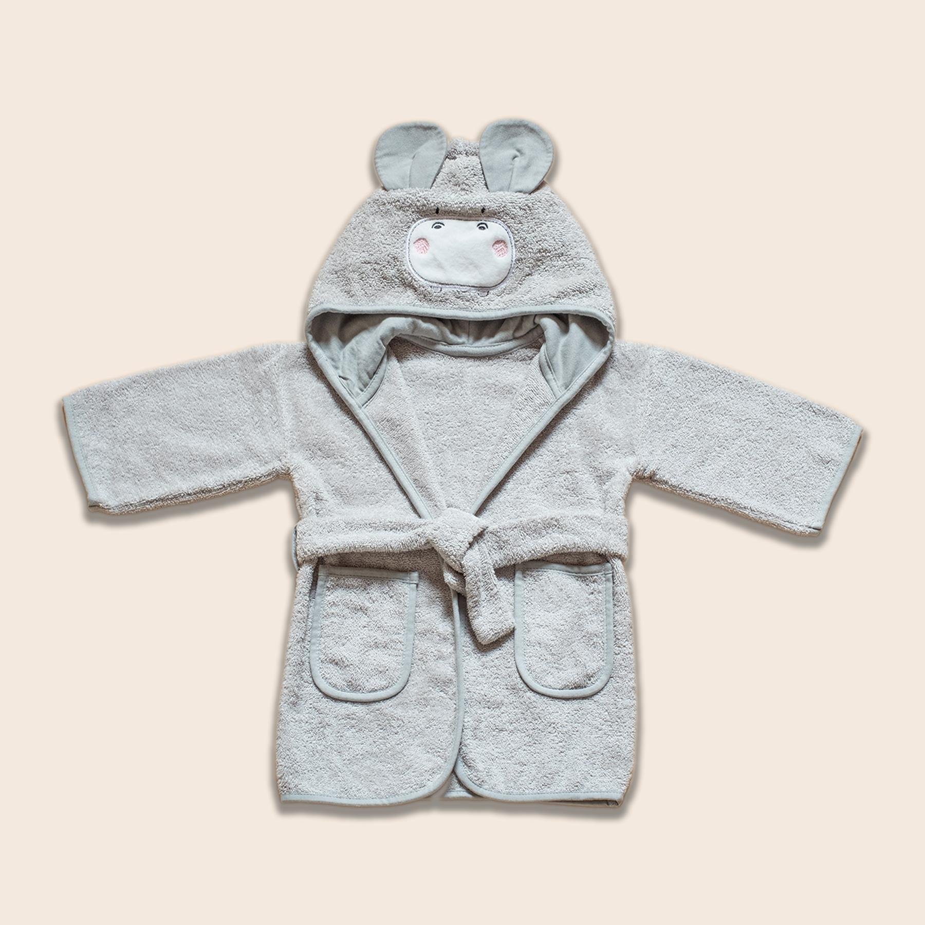 Bornoz - Bath Time - Gri - 1/2 Yaş