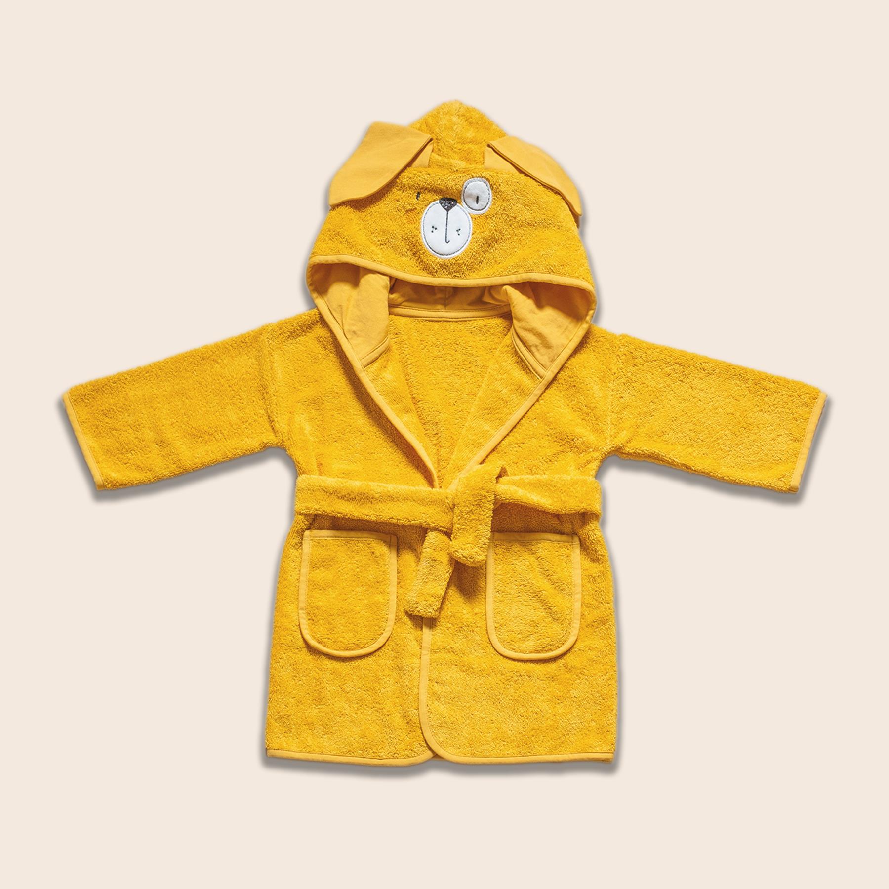 Bornoz - Bath Time - Sarı - 1/2 Yaş
