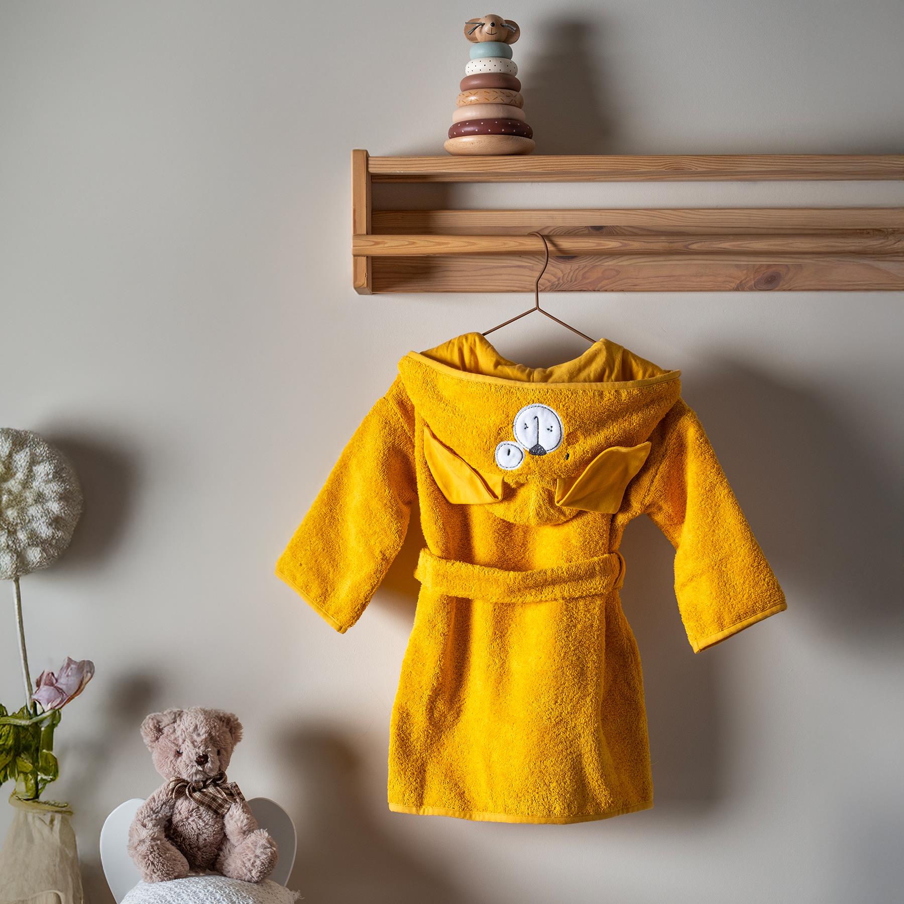 Bornoz - Bath Time - Sarı - 1/2 Yaş