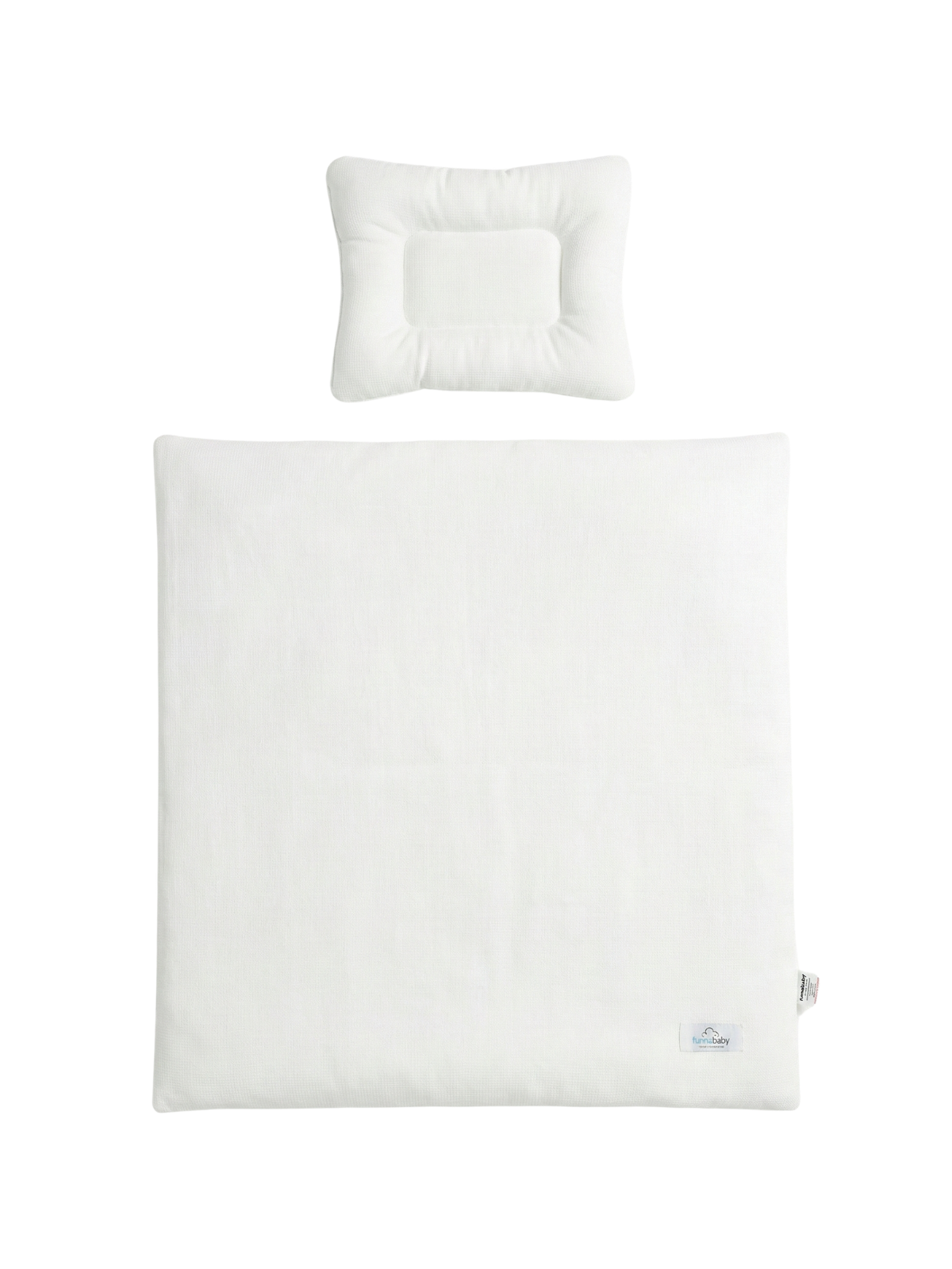 Moses Basket Duvet Cover Set Basic White 60 x 60 cm