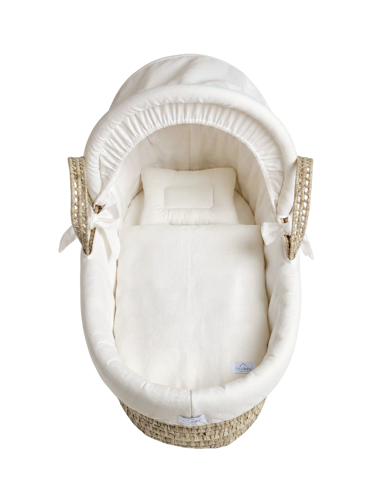 Moses Basket Duvet Cover Set Basic Ecru 60 x 60 cm