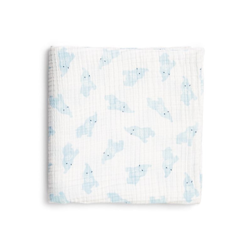 Muslin Battaniye - Elephant - Mint - 120 x 120 Cm