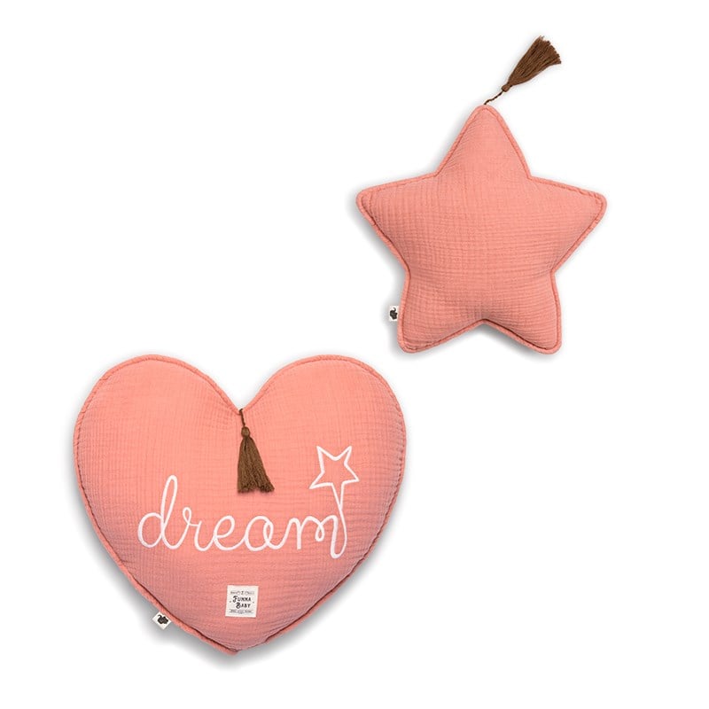 Muslin Dekoratif Yastık Seti - Coral - Yavruağızı