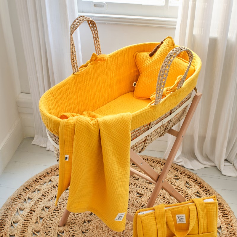 Muslin Hasır Sepet Tekstili - Marigold - Hardal - 85 Cm