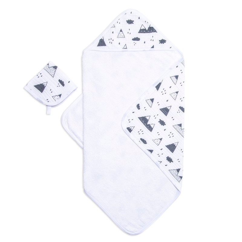 Muslin Havlu Seti - Mountains - 75x75/30x30