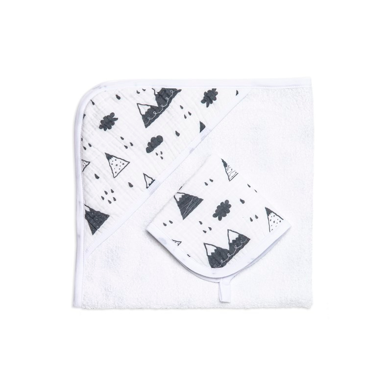 Muslin Havlu Seti - Mountains - 75x75/30x30
