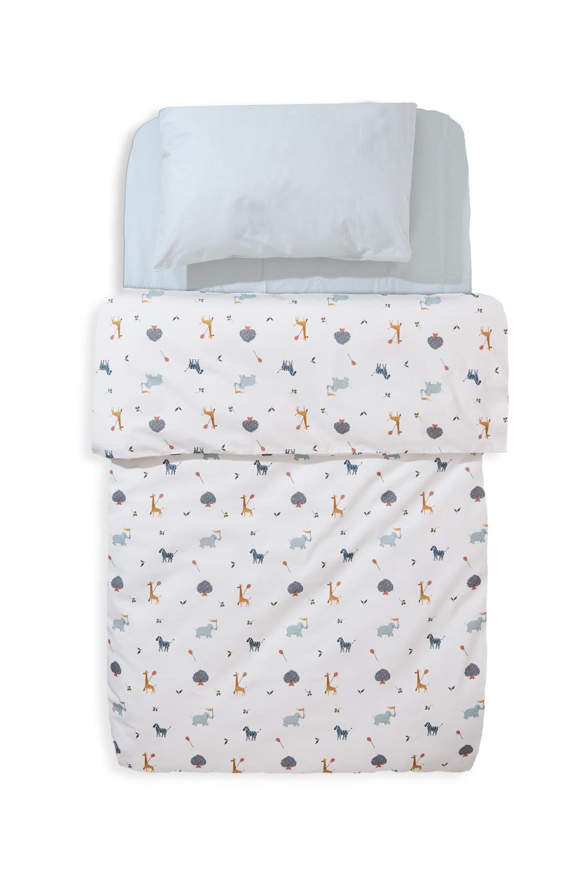 Nevresim Takımı / 2 parça - Zoo - Mavi - 100 X 150 Cm