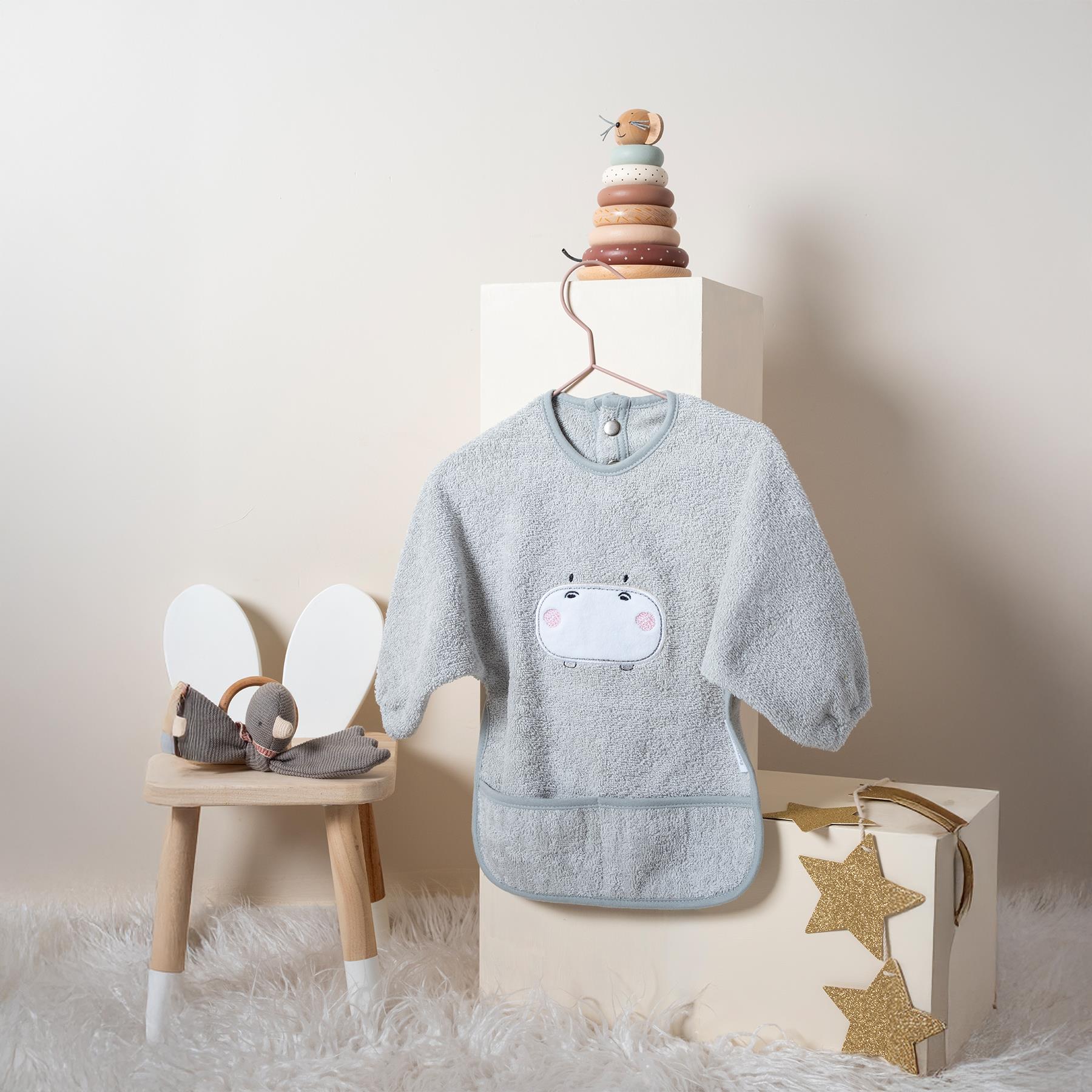 Önlük - Bath Time - Gri - 1 Yaş