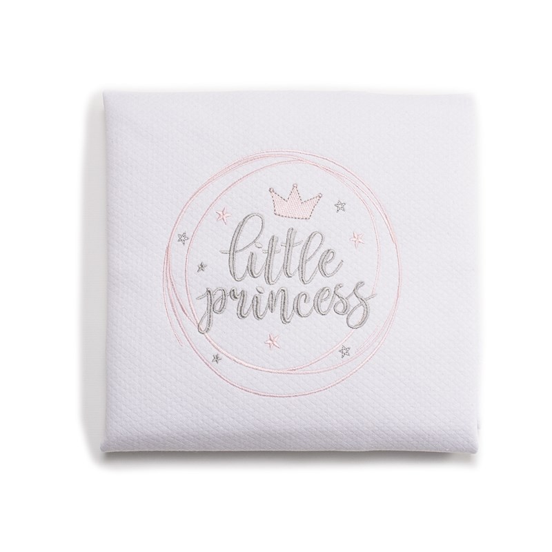 Örme Battaniye - Beyaz - Little Princess - 75x110