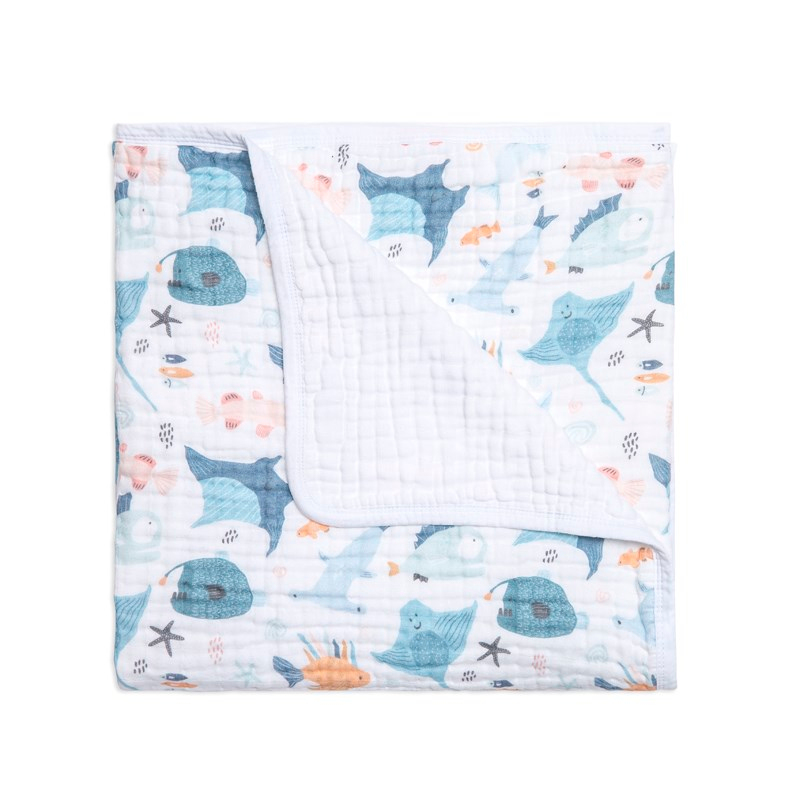 Tek Muslin Battaniye (4 Kat) - Atlantico - 120x120