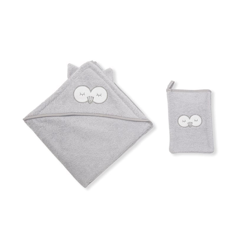 Üçgen Başlıklı Havlu + Kese - Owlet