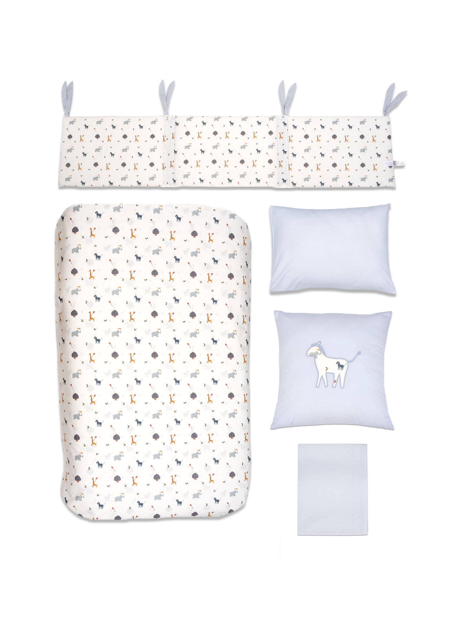 Uyku Seti / 7 parça - Zoo - Mavi - 60/70 Cm