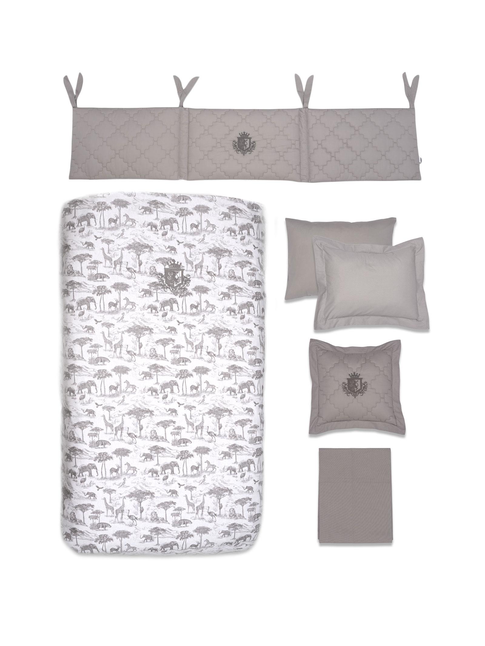 Uyku Seti (8 parça) - Safari - Gri - 60/70 Cm 