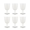 Akrilik Beyaz 6'lı Kadeh & Su Meşrubat Kahve Yanı Bardağı 450 ml ( Cam Değildir )