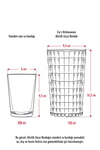 Akrilik Beyaz 6'lı Uzun Bardak & Su Meşrubat Bardağı 750 ml ( Büyük Boy & Cam Değildir )