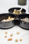 Akrilik Gold Kuşlu Çerezlik Sunumluk Şekerlik Siyah ( CAM & PORSELEN DEĞİLDİR )
