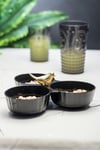 Akrilik Gold Kuşlu Çerezlik Sunumluk Şekerlik Siyah ( CAM & PORSELEN DEĞİLDİR )