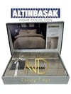 Altınbaşak Jakarlı Saten Çift Kişilik Nevresim Takımı Mınna Sabre