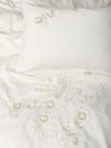 Cotton Box 3D Nakışlı Çift Kişilik Saten Nevresim Takımı Gilded Ekru