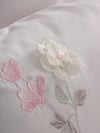 Cotton Box 3D Nakışlı Çift Kişilik Saten Nevresim Takımı Jolie Pembe