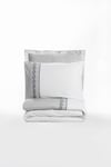 Cotton Box Brode Nakışlı Çift Kişilik Saten Nevresim Takımı Fedor Gri
