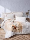 Cotton Box Çift Kişilik Elit Saten Nevresim Takımı Bouquet Ekru
