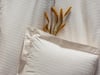Cotton Box Çift Kişilik Saten Nevresim Takımı Elegante Stripe Ekru