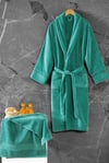 Cotton Box Exclusive Single Bornoz Seti Yeşil M/l 8680108069165