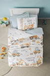 Cotton Box Genç Ranforce Nevresim Takımı Tek Kişilik Buildo Mavi