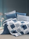 Cotton Box Modern Çift Kişilik Nevresim Takımı Solito İndigo